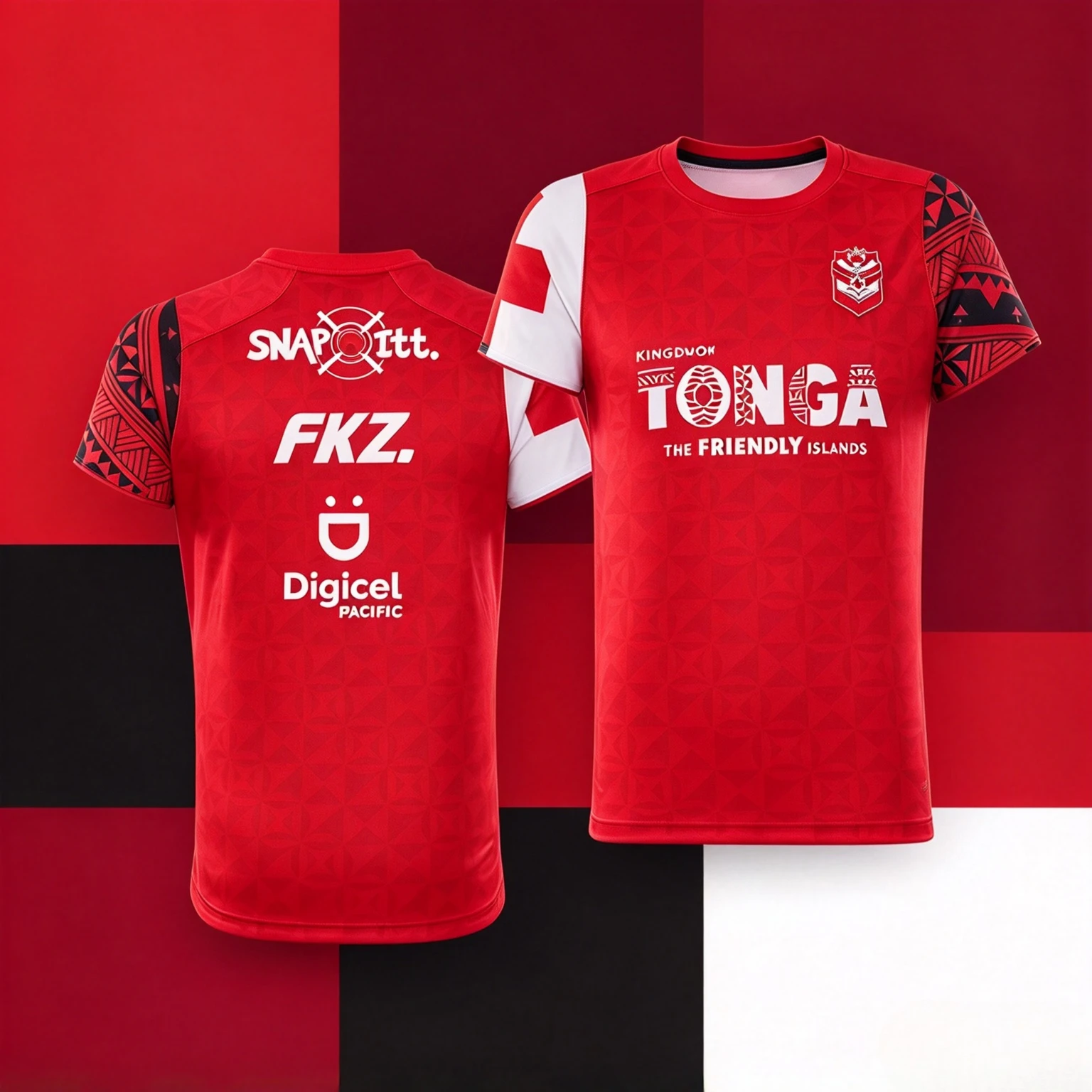 2026/27 Tonga Rugby League Mens Home Away Jersey Men Y2K T-shirt Breathable Quick-dry Suitable for Daily Wear and Training Wear