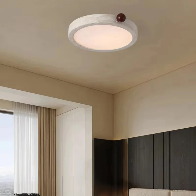 Nordic Retro Stone LED Decor Ceiling Light High-end Art Home Lamp Bedroom Dinning Room Foyer Lighting