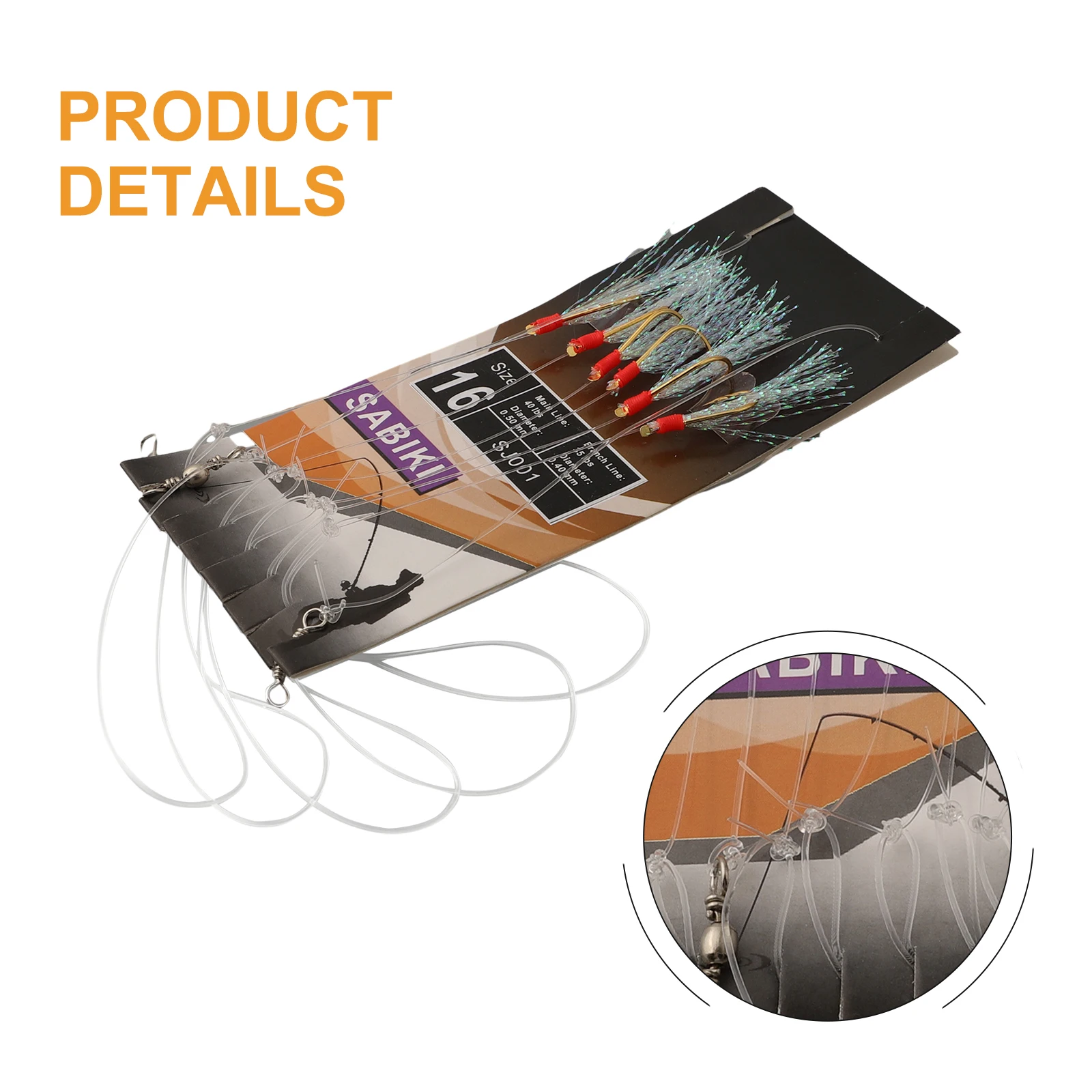 6pcs/Pack Sabiki Soft Fishing Lure Rigs Bait Jigs Lure Feather Lure Herring Bait Tackle Tool For Mackerel Fishing