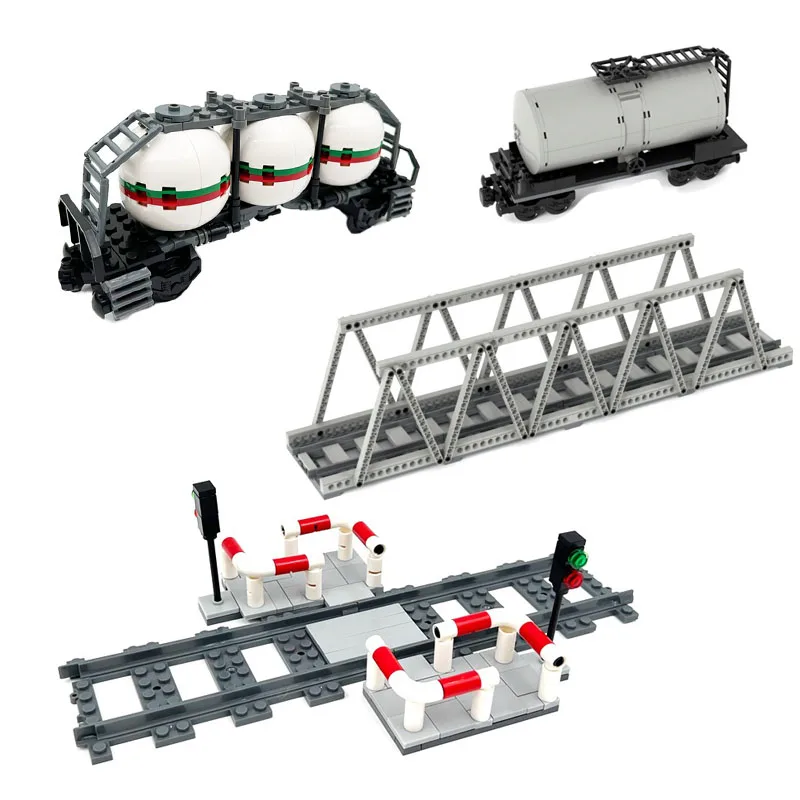 

Moc Train Track Building Blocks Small Pieces Creative Toy Building Blocks Birthday Gift Moc Parts Urban Scene Assembly Bricks