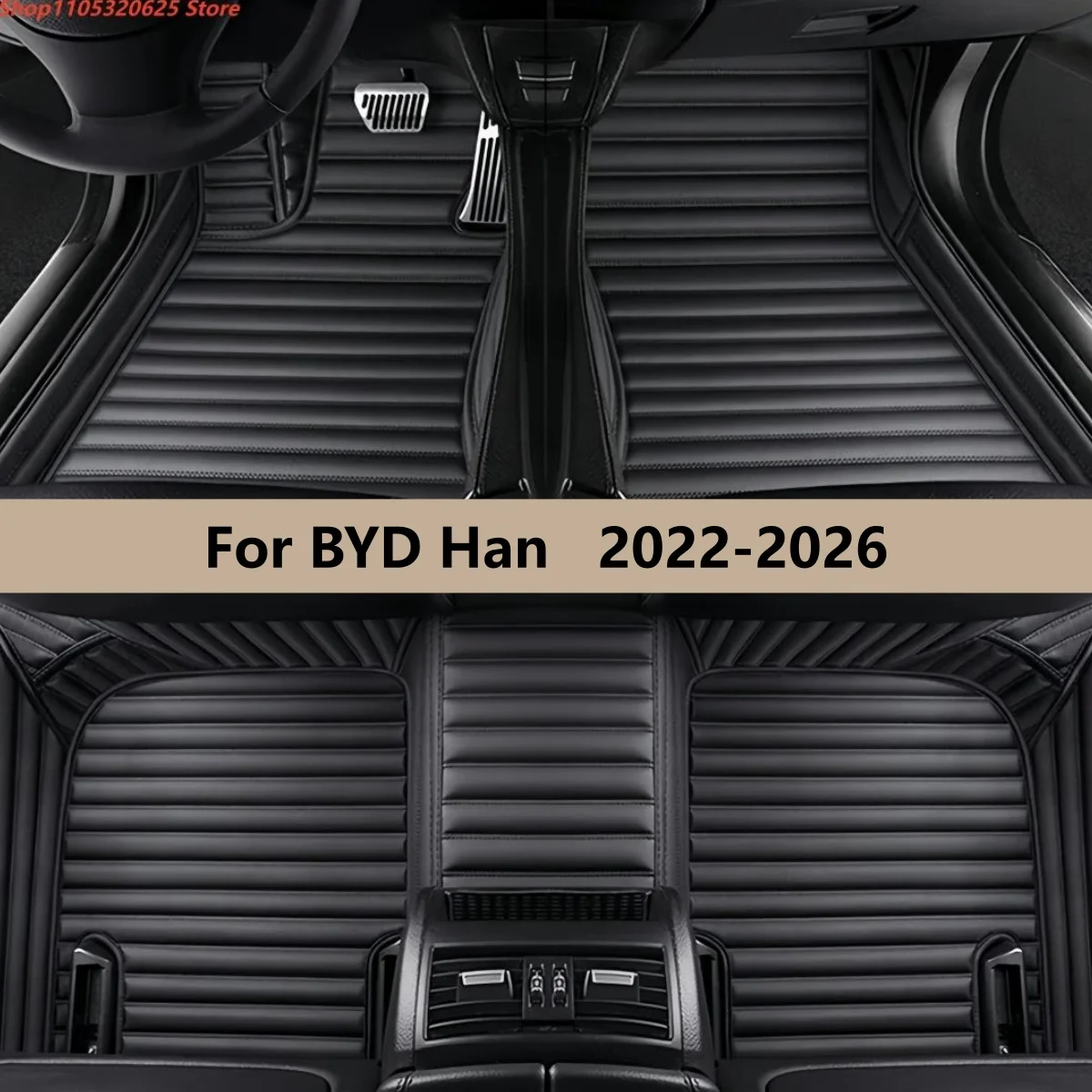 

Автомобильные коврики для BYD Han 2022-2026: полный комплект для переднего и заднего рядов, ковровые накладки, коврики для ног