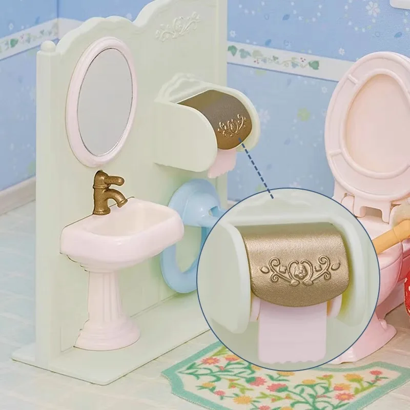 ฟิกเกอร์ตัวการ์ตูนครอบครัวในป่าดั้งเดิมสุนัขชีฟองชิวาวาโกะป่าใบเมเปิลแมวของขวัญสำหรับน้องสาว