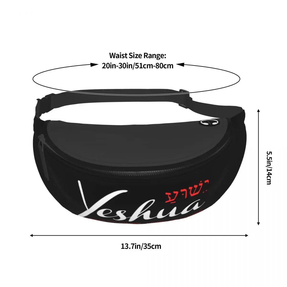 Christian Yeshua Jesus Fanny Pack Women Men Custom Christian Faith Crossbody Waist Bag for Travel Hiking Phone Money Pouch