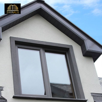 Sixinalu Sliding Window 1.2x2m Thermal Break 76mm Black Aluminum Alloy Double-glazed 2 Panels Window Modern Custom Home Decor