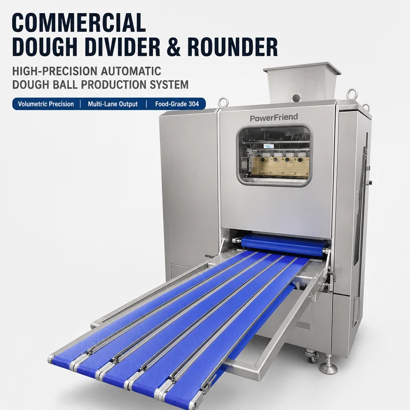 Commercial Burger Bun Dough Divider Rounder Machine For American Biscuit Dough Cutting Bakery Plant Line Equipment Factory Unit