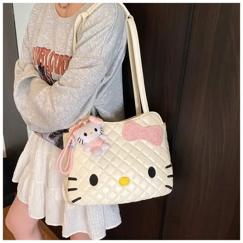 حقيبة ظهر للأطفال من البولي يوريثان حقيبة ظهر جديدة من Hello Kittys حقيبة حمل كرتونية ذات سعة كبيرة حقيبة ظهر على شكل شخصية أنيمي للفتيات