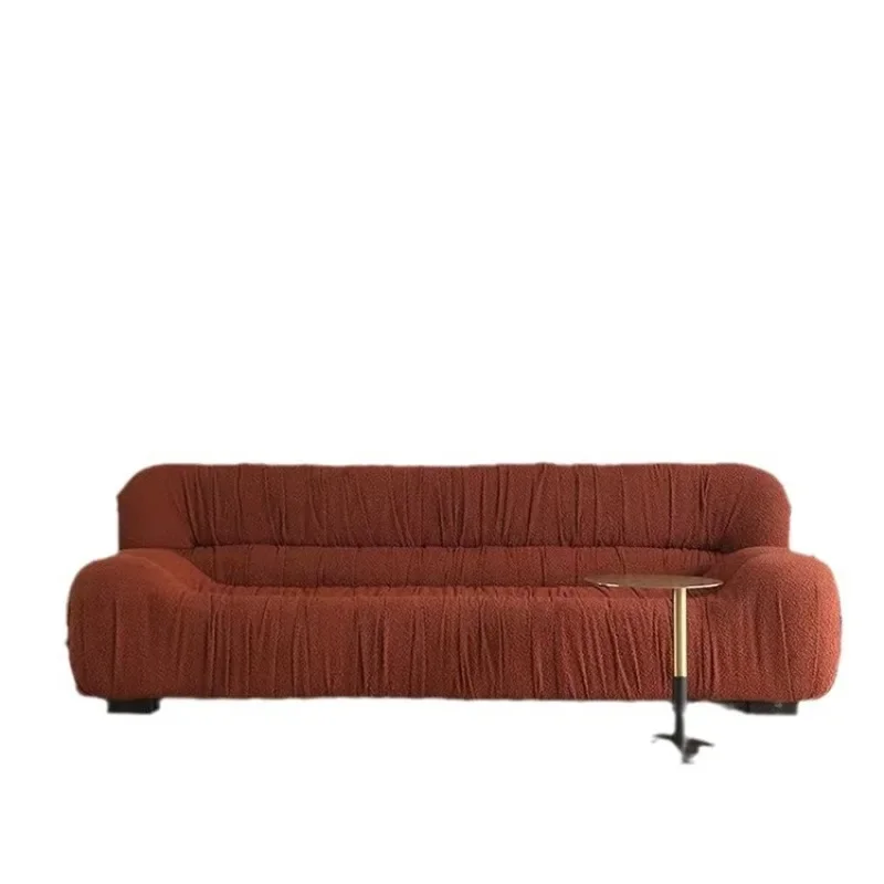 

Lamb fleece sofa pleated triple