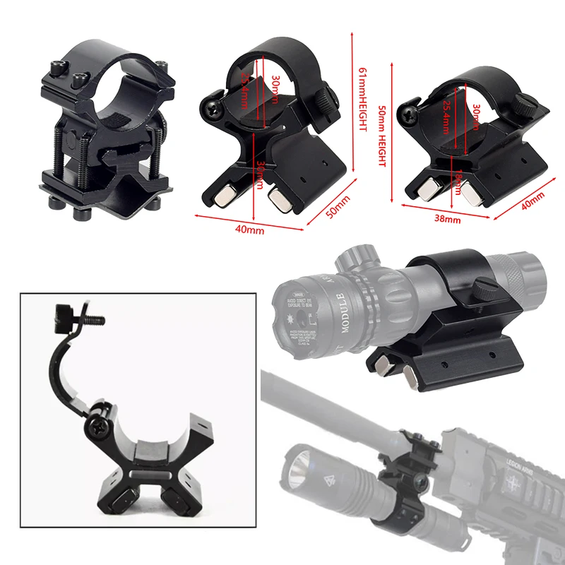 AliExpress LAMBUL Magnetic Scope Gun Mount Magnet Flashlights Mount Strong X Holder Riflescope Laser Torch Bracket Bike Hunting Accessories