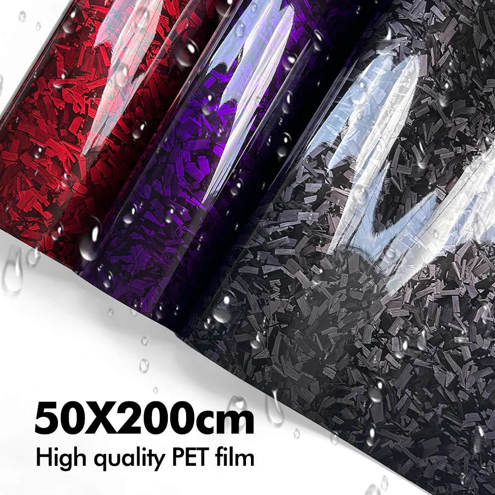 

Car film motorcycle Premium PET Gloss Forged Carbon Fiber Vinyl Wrap Roll Self Adhesive Decal Vehicle Car Wrapping Wrap Decals