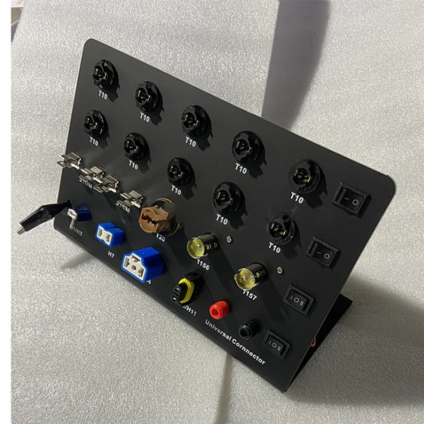 110V-265V to 12V Test Board for Auto Car Headlight HID Xenon LED Bulb T10 W5W Festoon C5W T20 7443 H1 H3 H7 H4 9005 Tester 120W