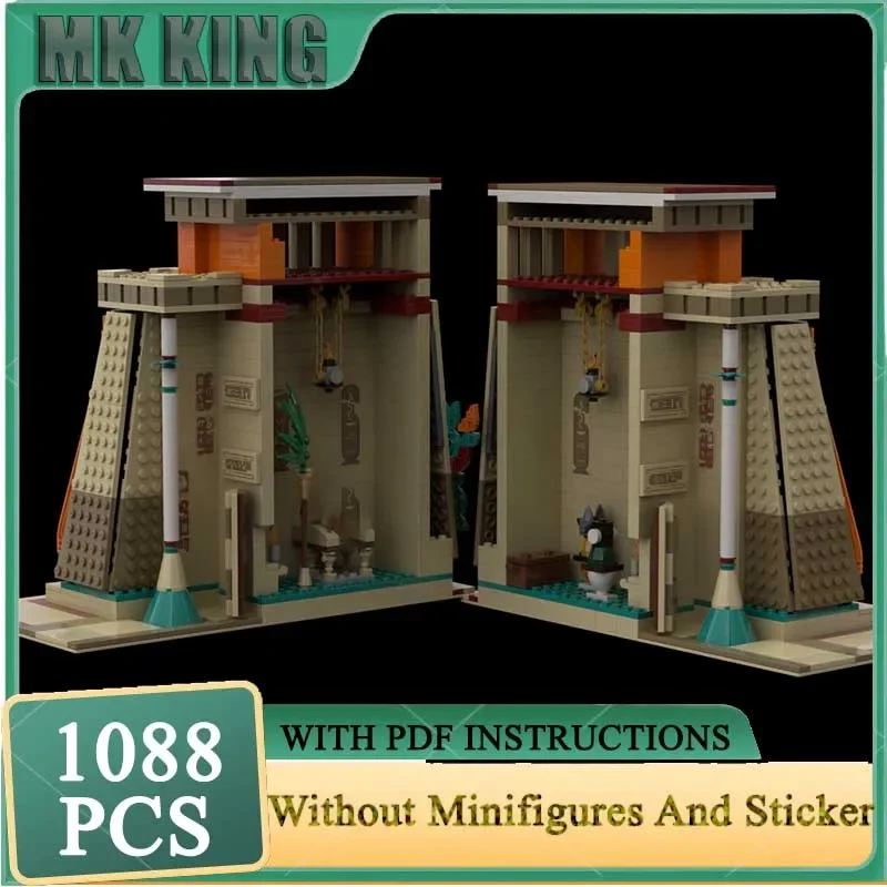 

City Street View Model Moc Building Blocks Egyptian Style Temple Model Technology Bricks DIY Assembly Toys Construstion Gifts