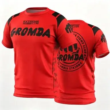 2027 Men Women Sports T-shirt EXTREME HOBBY GROMDA Black Panther New Boxing Shirt Fitness Training Street Fighting Tops