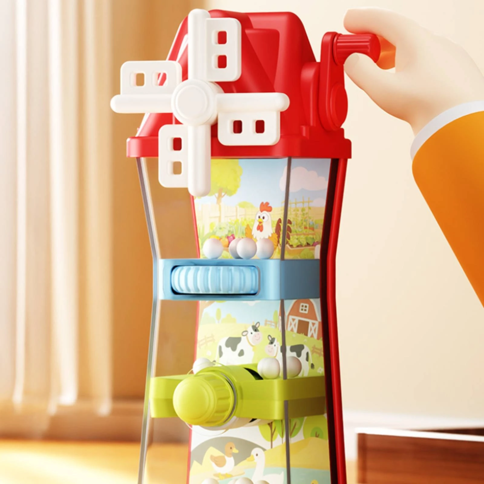 Vertical Maze Toy Slider Knobs Farm Maze Toy Clear Panels Interactive for Toddlers