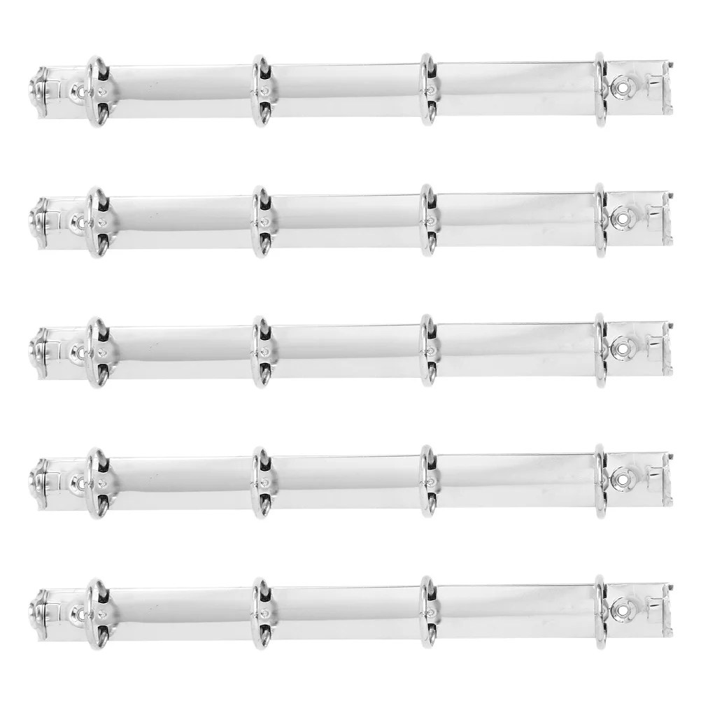 

5Pcs A4 Metal 4-Ring Looseleaf Binder Heavy Duty Document Organizer for School Office Portable Note Storage System