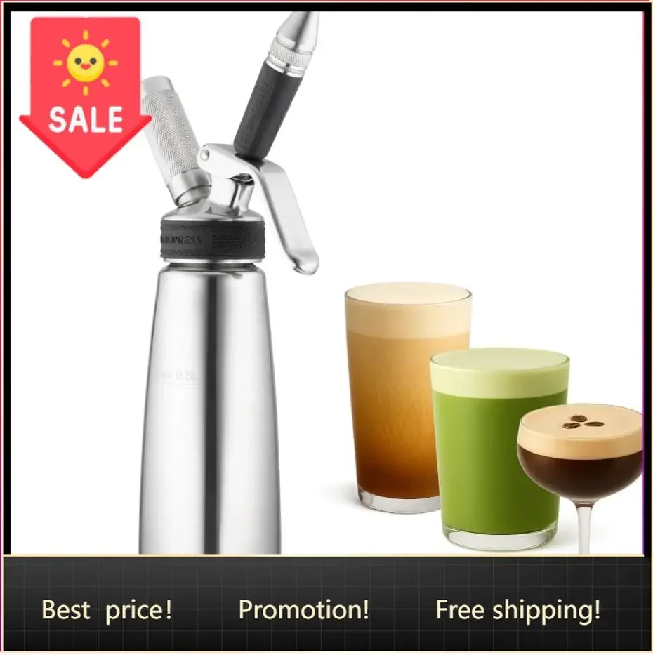 Brand new fast shippingBestsellerOriginal NitroPress - Nitro Cold Brew Coffee Maker | Portable Stainless Steel Nitrogen Infuser,