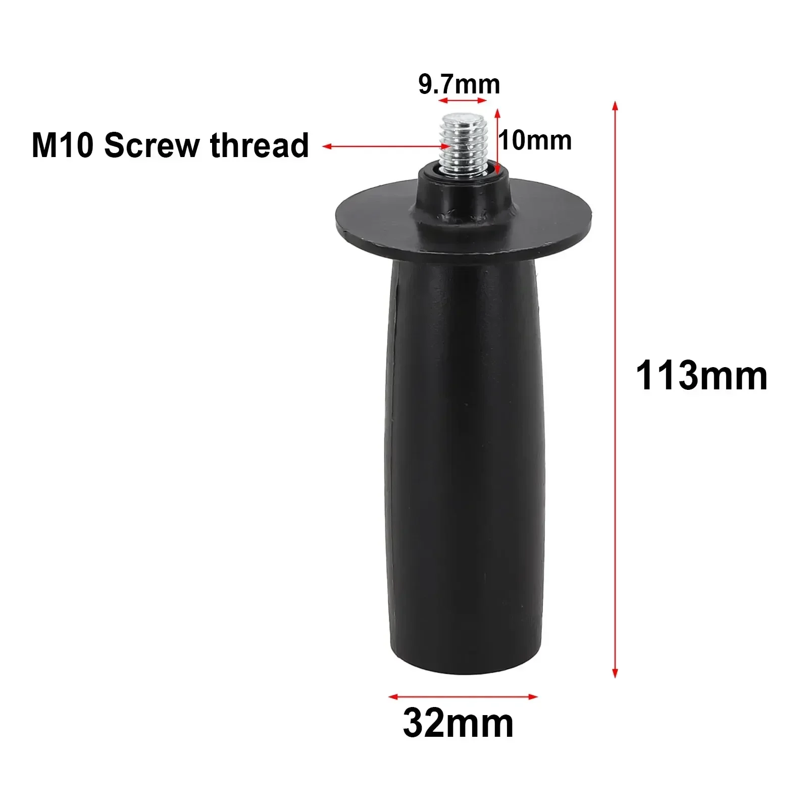Maniglia laterale Maniglia per smerigliatrice angolare Impugnatura comoda nera Comoda da installare Installazione durevole 8mm/10mm M10-113mm M8-134mm Metallo