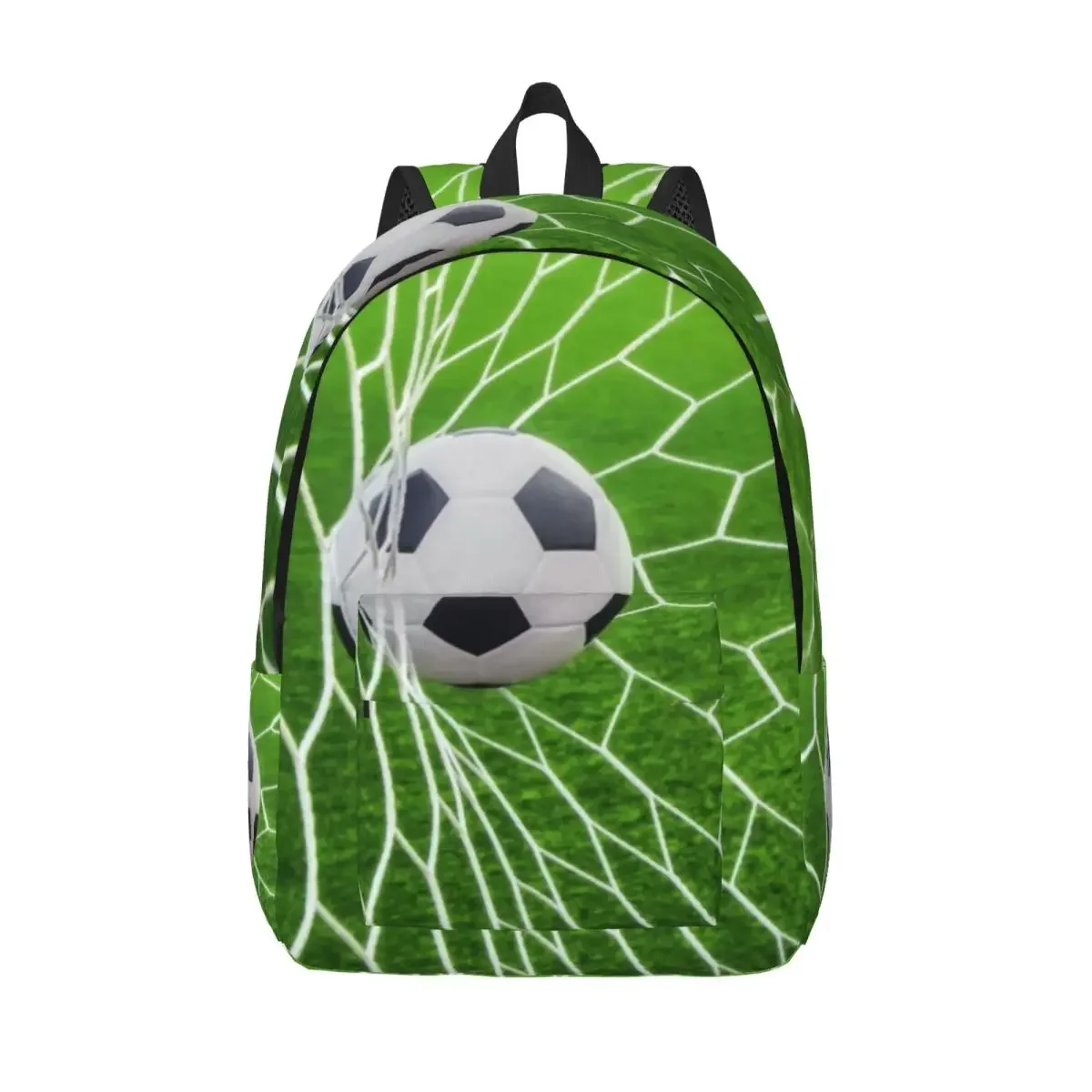 Soccer Goal Travel Canvas Backpack Women Men School Computer Bookbag Football Sport College Student Daypack Bags