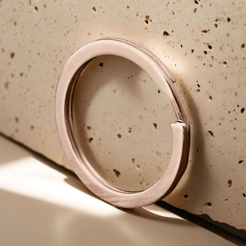 50 stücke 30x2,0 MM Metall Flache Schlüsselbund Bronze Rose Gold Farbe Schlüssel Ring Kette Auto Schlüsselbund Zubehör Weihnachten geschenke Für Männer Frauen – Detail 3
