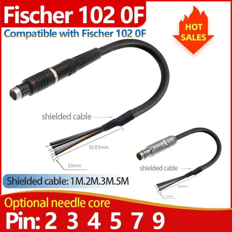 Compatible with Fischer 102 WSO S SS KE male and female floating socket connectors, welding high flexibility shielded cables