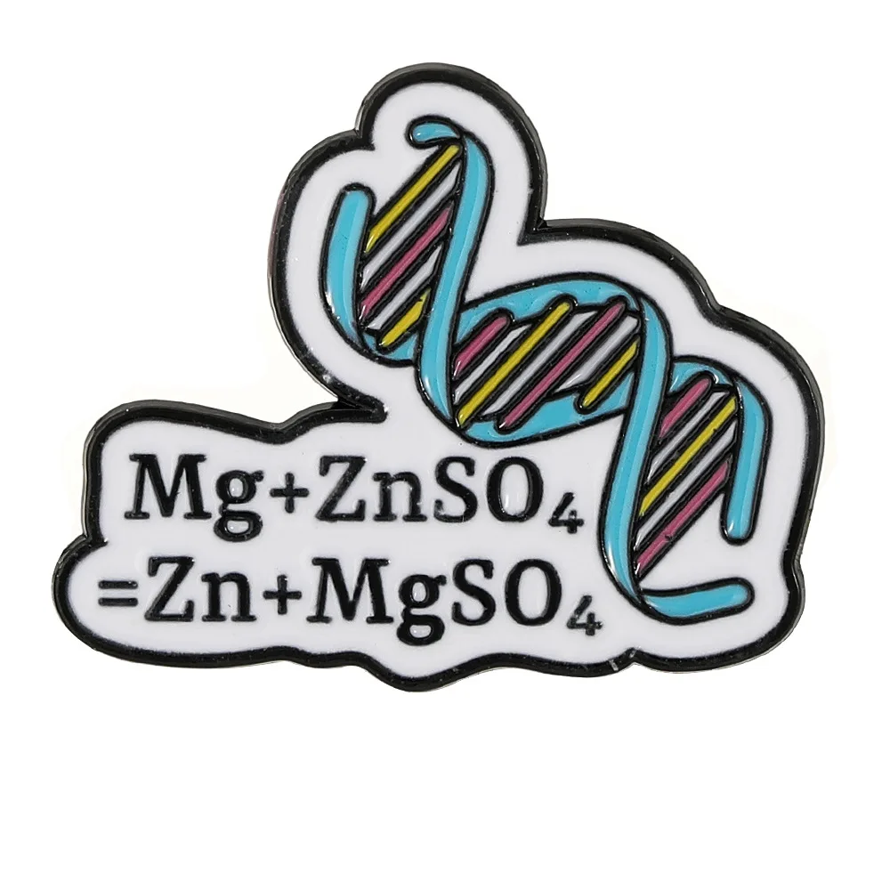 شارة العنصر الفيزيائي والكيميائي الجديدة الإبداعية دورة شخصية الجينات تحويل الرياضيات بروش الملابس ملحقات حقيبة الظهر