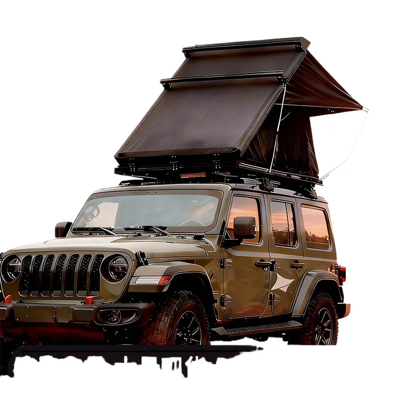 Triangular Roof Tent Aluminum Alloy Camping Self-driving Tour Rainproof Automatic Folding