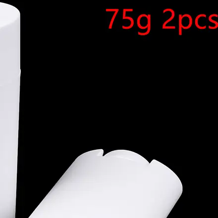 2Pcs 75g PP Empty Deodorant Containers Refillable Plastic Twist-Up Bottle For DIY Natural Deodorant Stick Tube Cosmetics