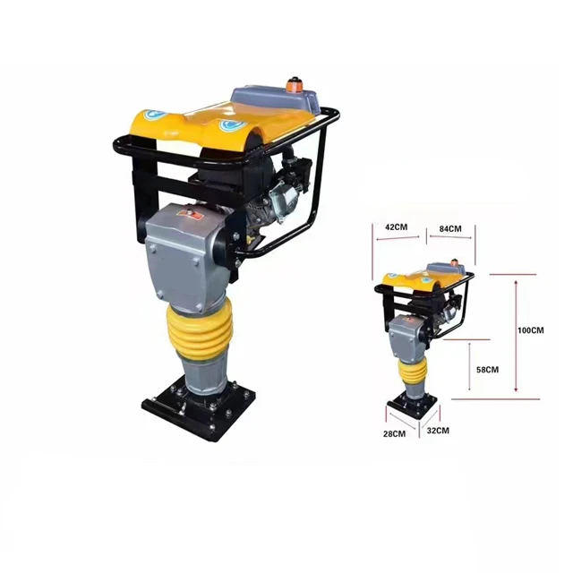 Hcr110 5.5Hp Electric Gasoline Honda Gx120 Jumping Jacks Compactor Parts Handheld Vibrating Soil Tamping Rammer Machine