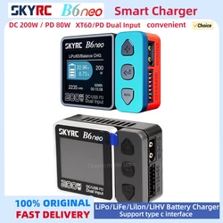 SKYRC B6neo Charger XT60/PD Dual DC Inputs 200W Charging Power SK-100198 For RC Car Model Aircraft Battery