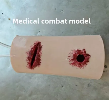 Realistic Silicone Wound Simulation Model for Medical Training, Laceration/Gunshot Suturing & Hemostasis Practice