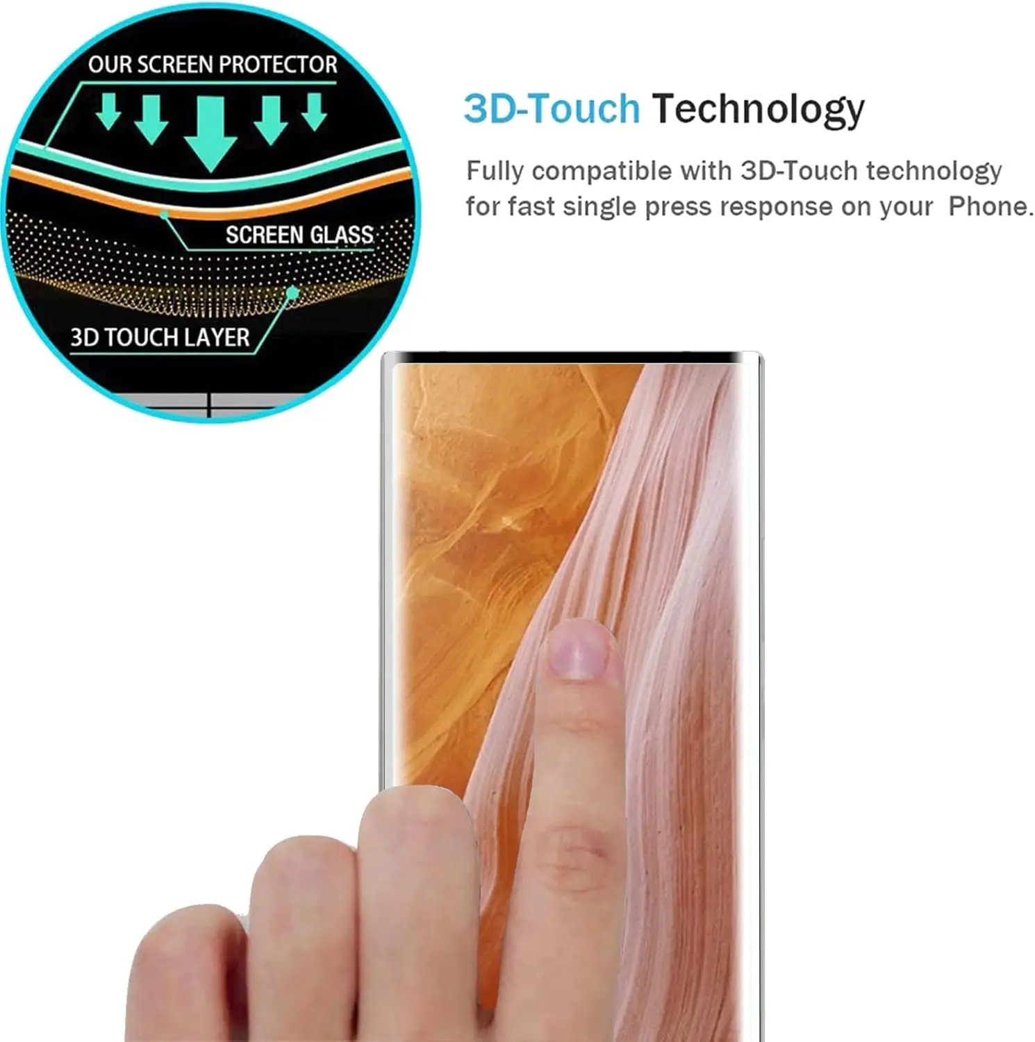 3D Curverd Protective Glass For ZTE Axon 40 Ultra Tempered Glass 9H Full Curved Protective Screen For ZTE Axon 40 Ultra  Camera view 2