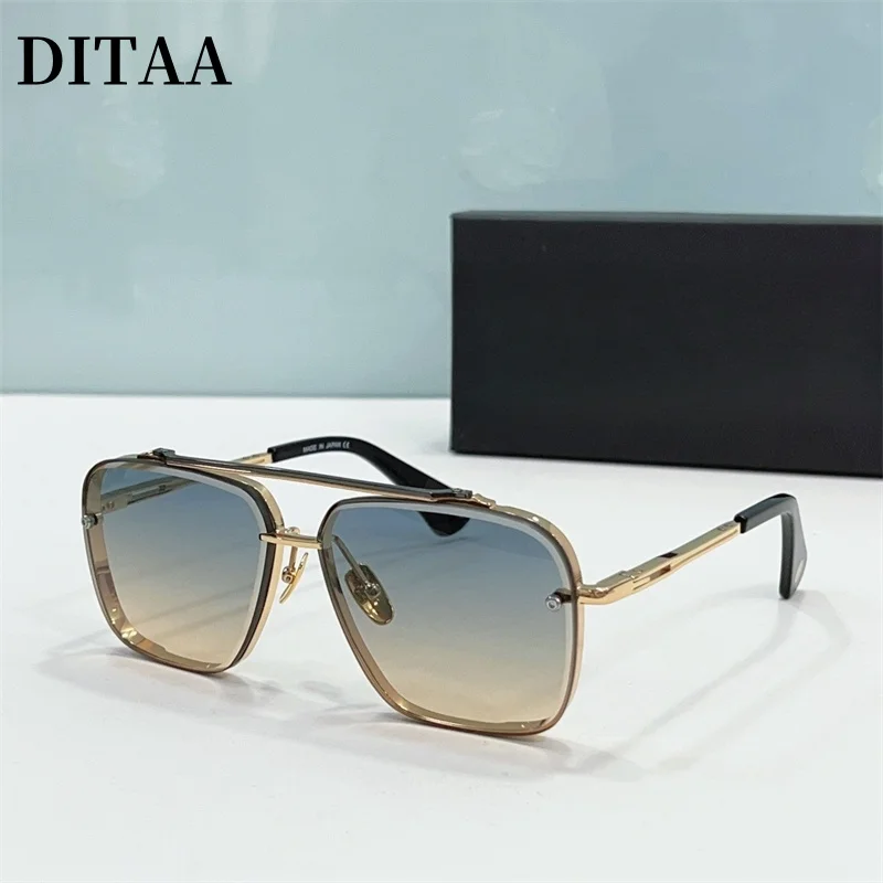 DITAA MACH-SIX LIMITED Luxe Designer Merk Mannen Zonnebril vrouwen Pilot Legering Outdoor Brillen Shades Voor Zon