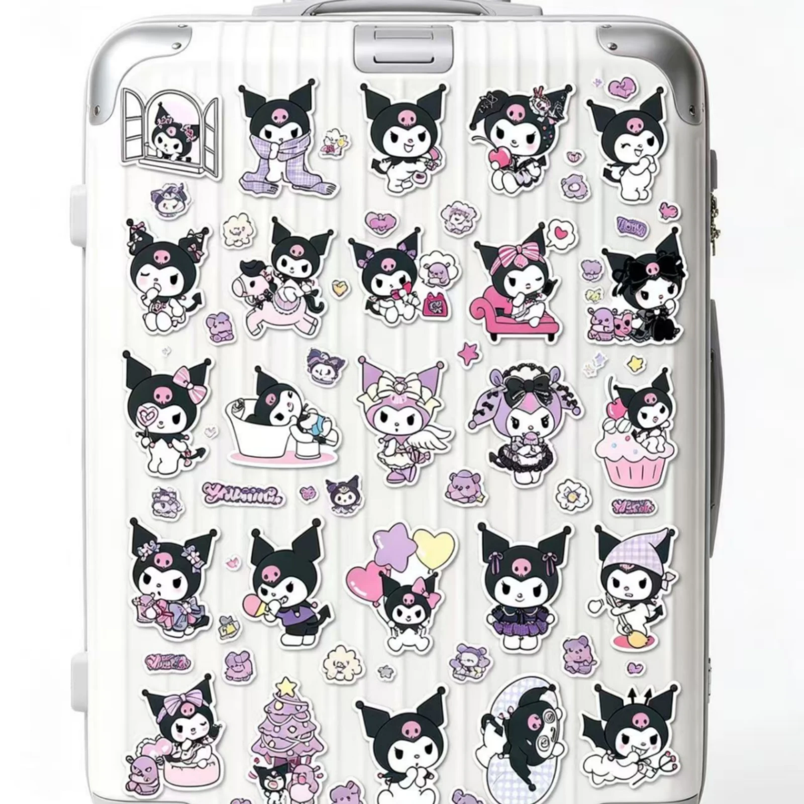 (50 Pieces) Cute Kuromi Cartoon Sticker Pack Waterproof DIY Laptop Phone Case Kawaii Sanrio Anime Stickers Decals