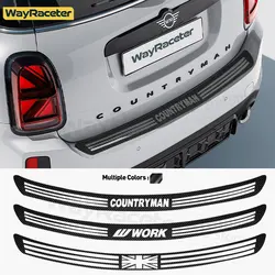 Glossy 5D Carbon Black Vinyl Car Rear Bumper Trunk Load Edge Protector Guard Sticker For MINI Countryman F60 JCW ALL4 2017- 2023