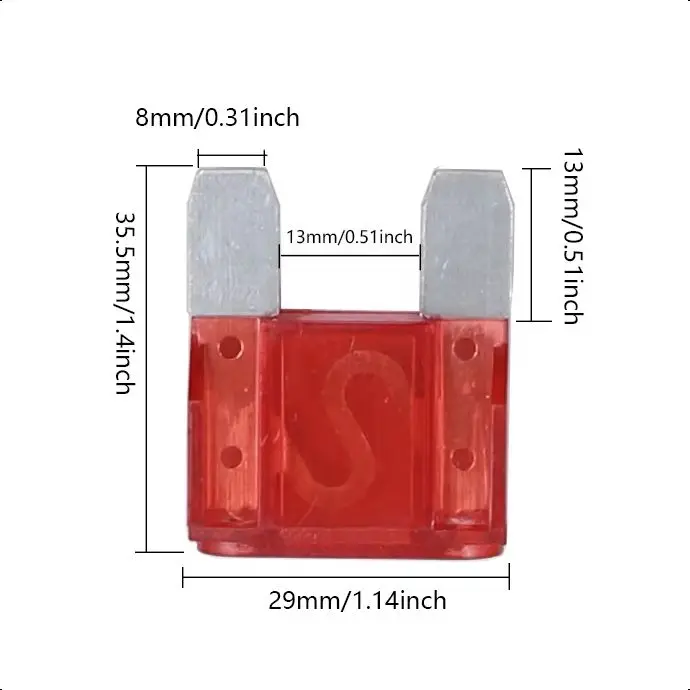 【5-1PCS】Max Bezpiecznik samochodowy 20A 30A 40A 50A 60A 70A 80A 90A 100A 120A ZINC Pins Maxi 32V Bezpieczniki samochodowe