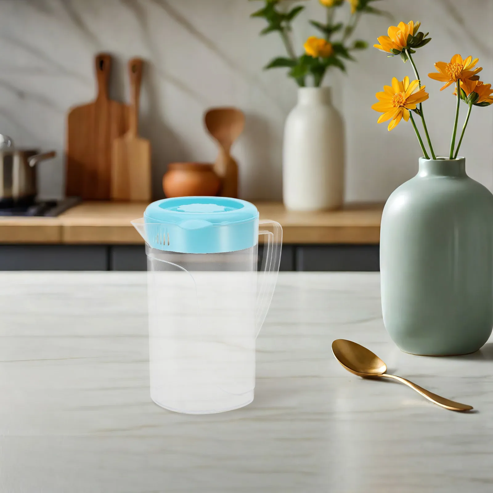 Family Size Diffuser Tea Pitcher Plastic Lid Spout Shatterproof Water Jug Party Drink Container Ice Tea Infuser
