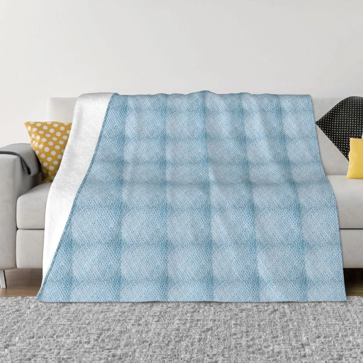 

Blue knitted Throw Blanket Luxury Thicken Retros Blankets