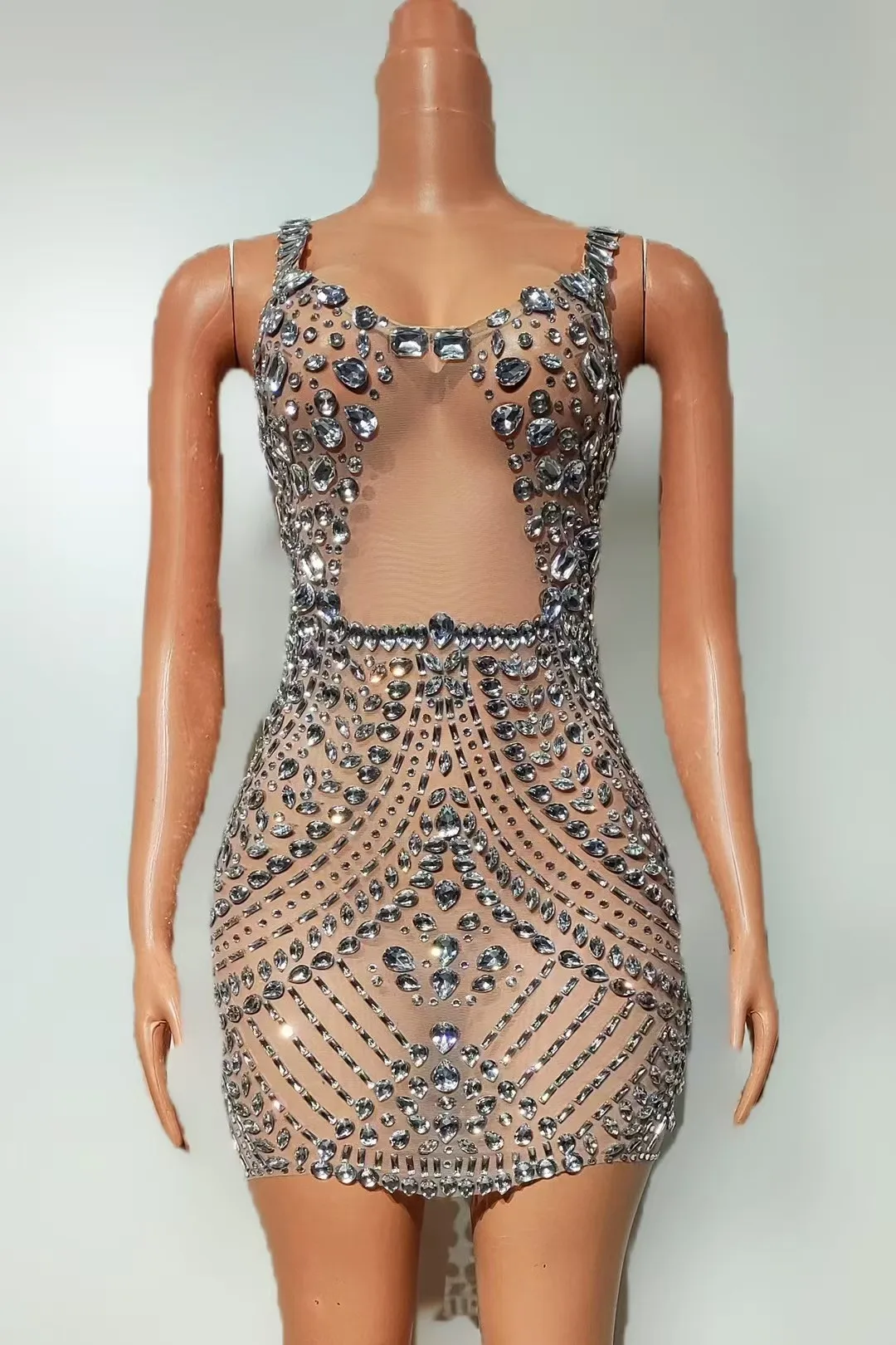 

Hiah Quality Hot Stamping Sexy PerspectiveMesh Suspender Dress 2025 New Fashion Custom Women'S Clothing A819