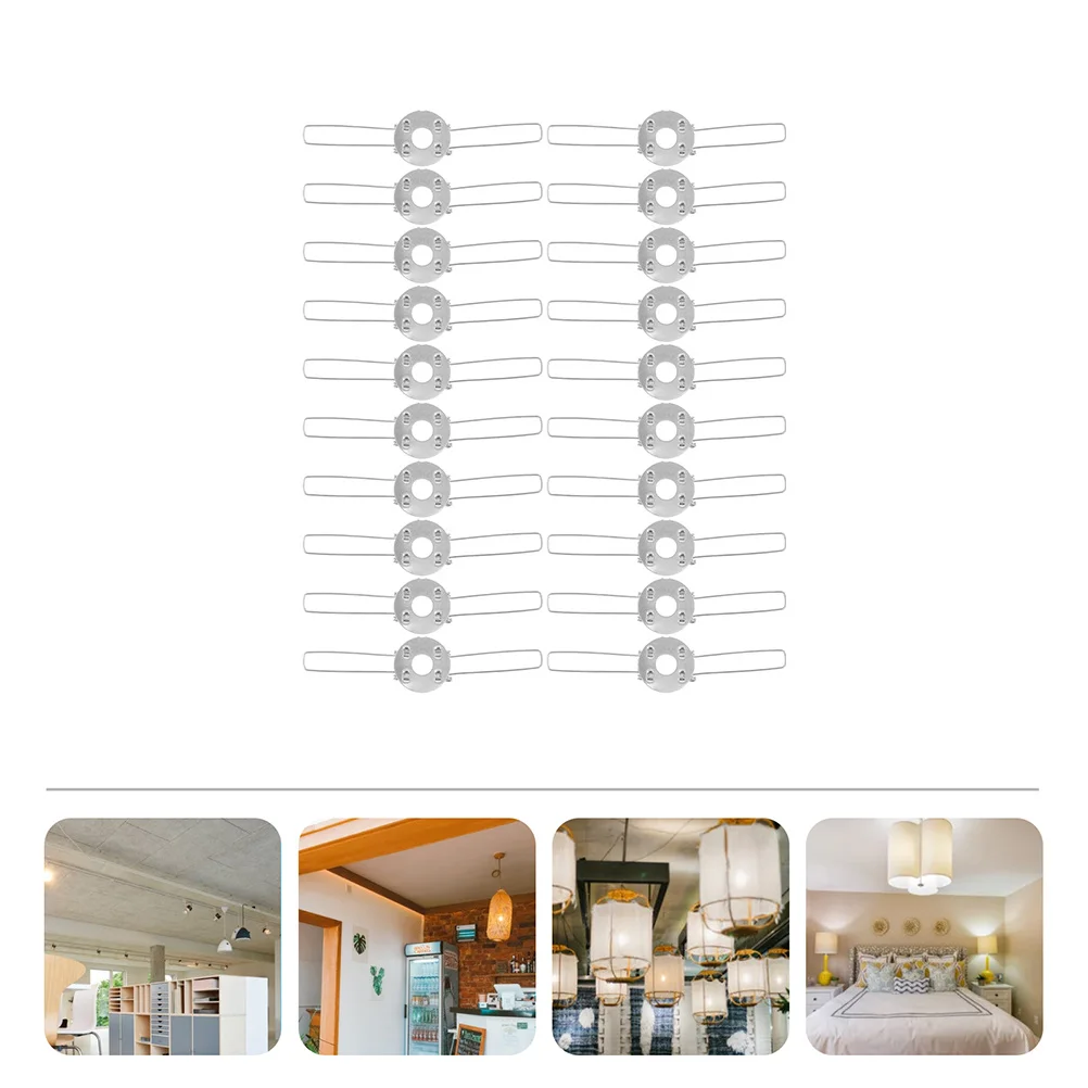 

30Pcs Lampshade Spring Clips Iron Fixator Practical Durable for Ceiling Light Chandelier Table Lamp Installation