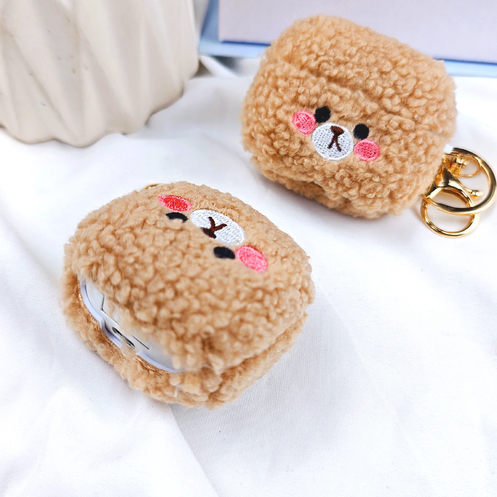 Bear حقيبة سماعة الاذن ل Galaxy Buds Core/2/2pro/pro/live/FE حقيبة سماعة الاذن ل Buds 3/3 Pro السيدات ملحق حقيبة سماعة الاذن