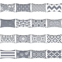Modern Classic Geometric Grey Cushion 30X50 Datura Sofa Living Room Home Decoration Pillow Case Throw