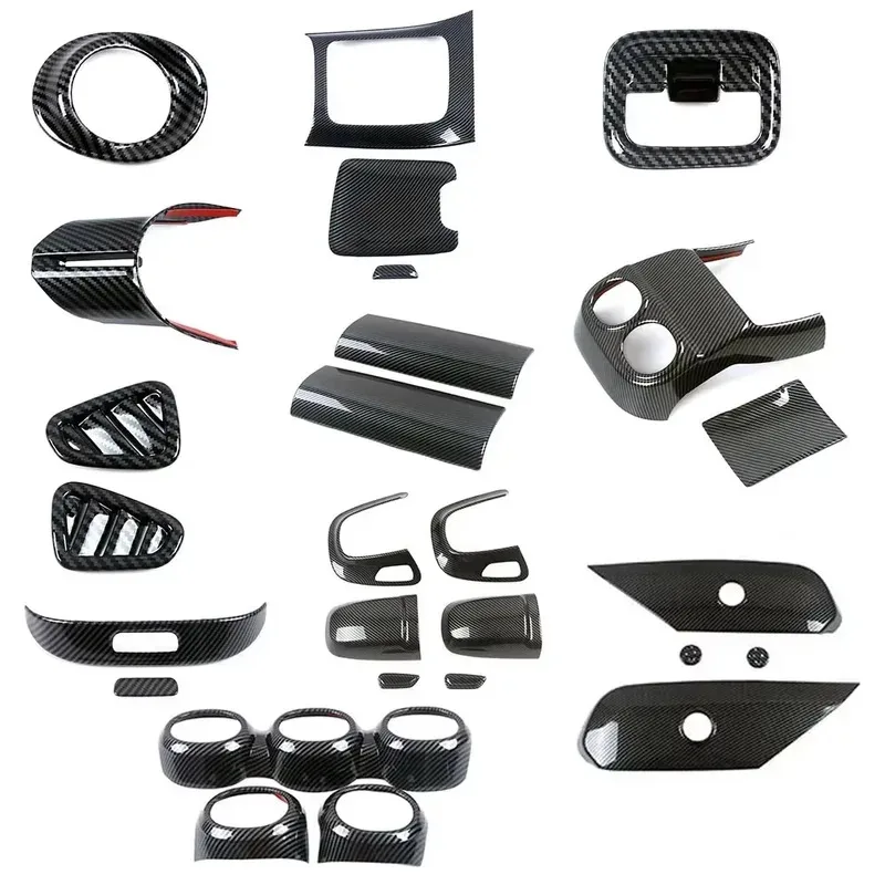 For Mercedes Benz C Class W206 C200 C220 C260 C300 2022 2024 Car Center Console Part Refit Decorate Trim Carbon Fiber Sticker