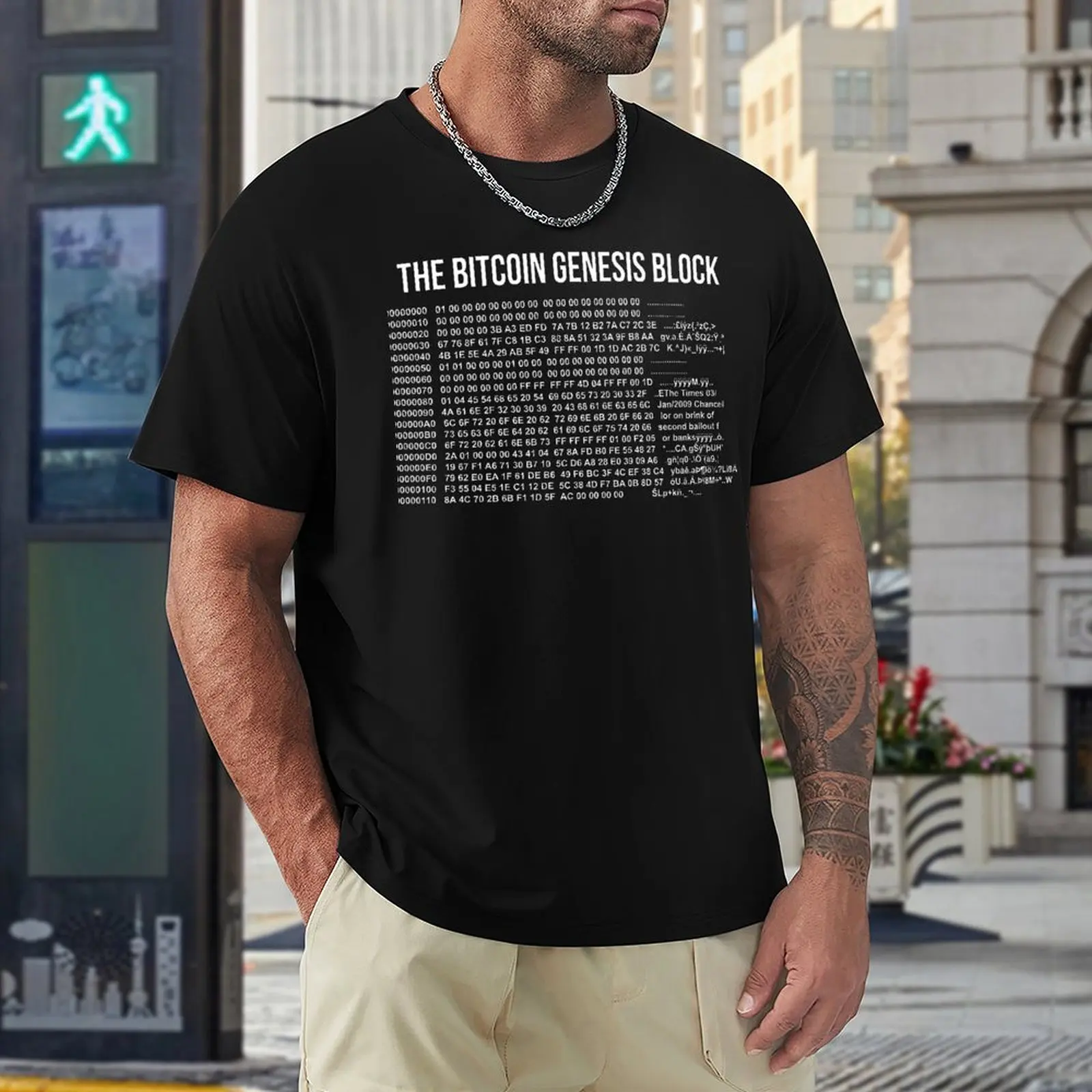 Bitcoin Genesis Block Classic for Sale T-shirts Hipster T-shirt Harajuku Motion  Humor Leisure Eur Size