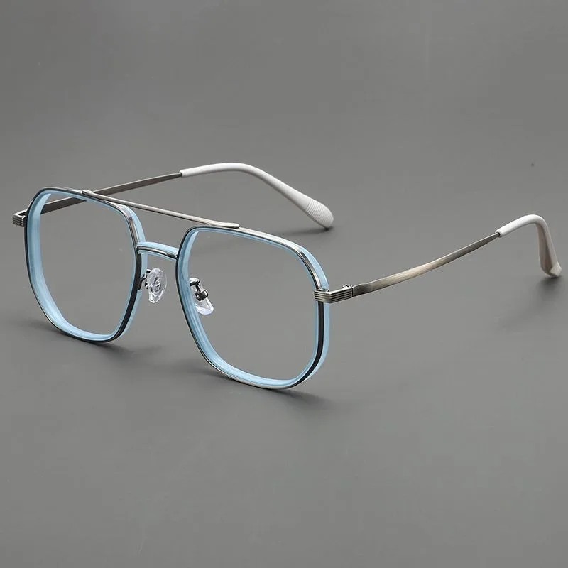 

Anti Blue Light Glasses Frame for Men Double Bridge Finished Myopia Glasses Women Nearsighted Shortsighted Eyeglasses for Man