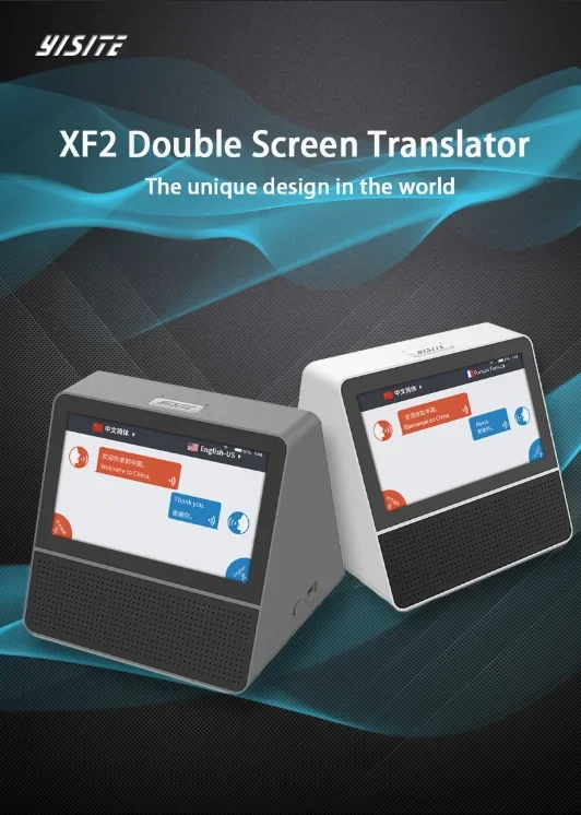 Support OEM/ODM translate  Double screen hotel voice translator supports 141 languages with voice real time transla