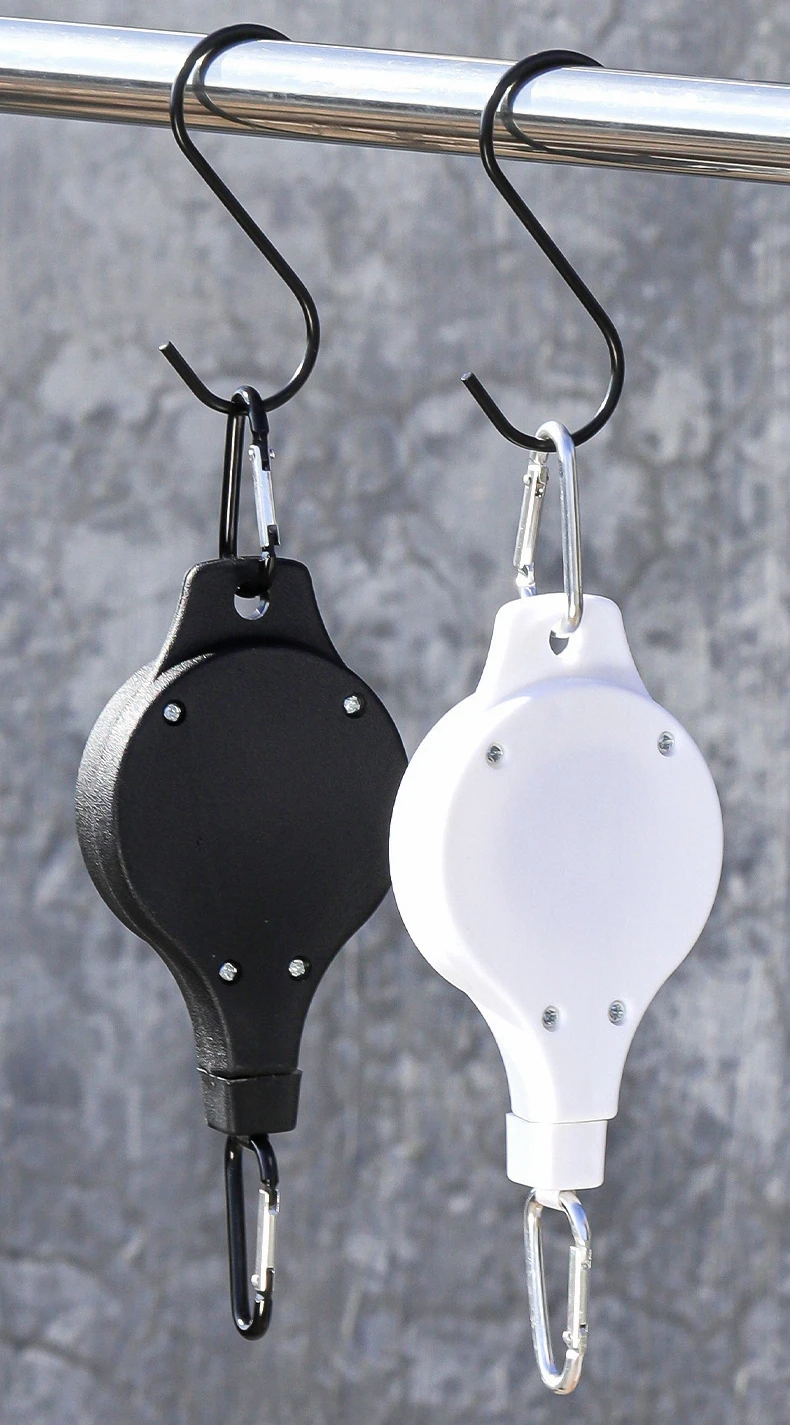 Retractable Plant Hanger, Easy Reach Plant Pulley Adjustable Height Wheel for Hanging Plants - Heavy Duty for Garden Baskets Pot