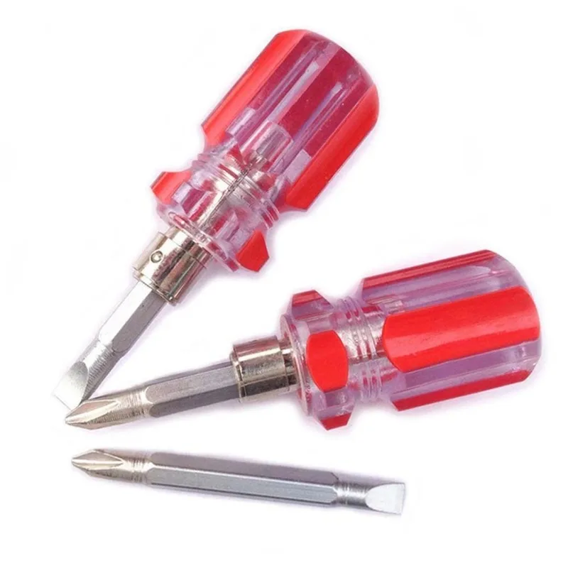 Set di cacciaviti Mini cacciavite portatile a testa di ravanello piccolo manico trasparente riparazione utensili manuali riparazione auto di