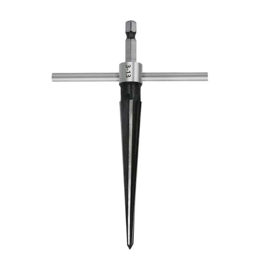 Hand Tools Tapered Reamer Hand Held Reamer Chamfers For Taper Hole On The Wood Board 45# Steel Hand Held Reamer Hex Shank 1pc