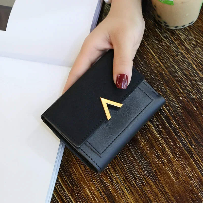 Leather New Women Purse Small Short Leather Wallet Luxury Brand Mini Female Fashion Wallets And Purse Credit Card Holder