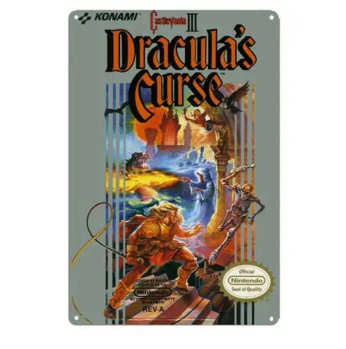 Castlevania Draculas Curse Nes Video Game Metal Poster Tin Sign 20*30cm