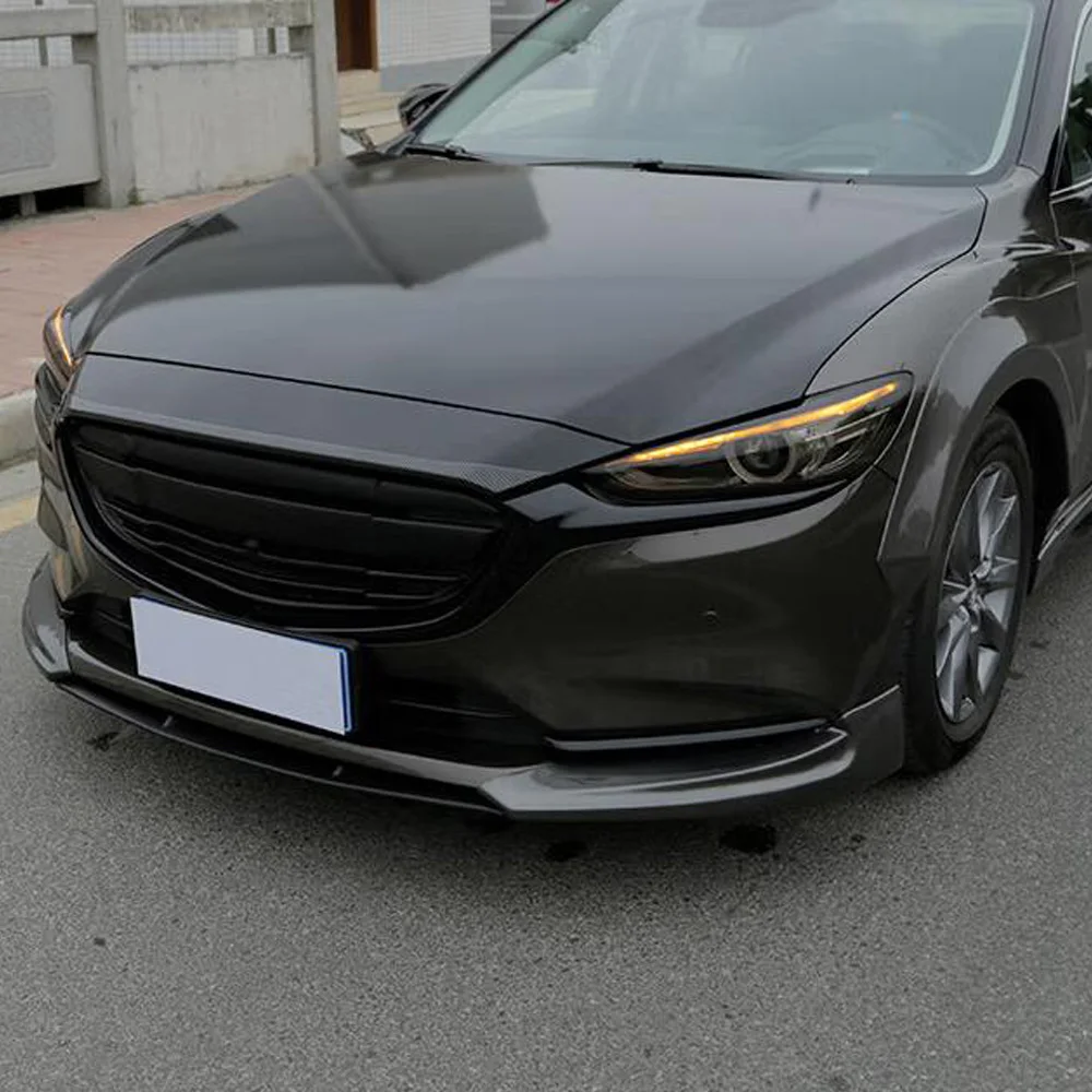 For Mazda 6 Mazda6 Atenza 2020 2021 2022 2023 Garnish Chrome Front Engine Machine Grille Grille Stick Lid Trim Lamp Hoods 1Pcs